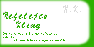 nefelejcs kling business card